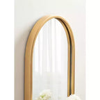 Espejo de pared ovalado de metal de 11"x25" con estante, para montaje en pared