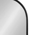 Espejo de pared ovalado de metal de 11"x25" con estante, para montaje en pared