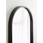 Espejo de pared ovalado de metal de 11"x25" con estante, para montaje en pared