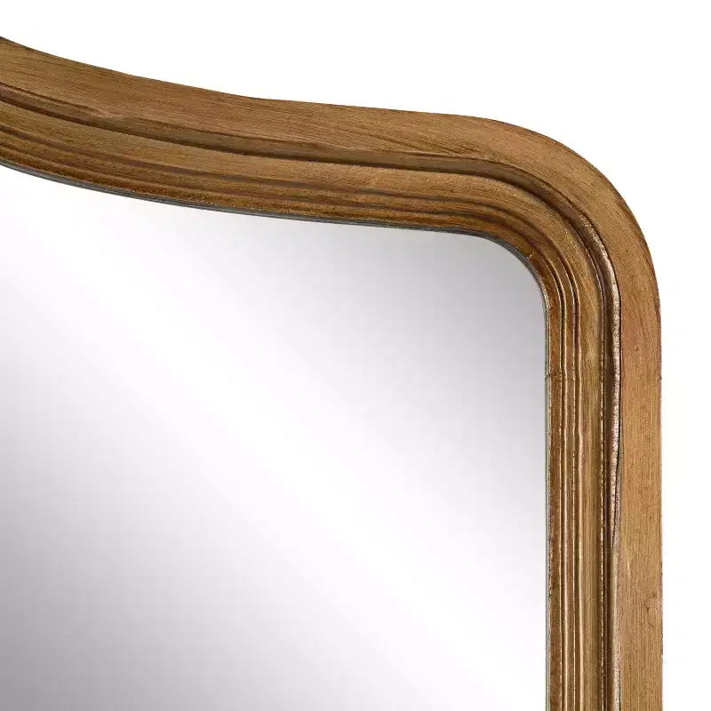 Espejo de pared decorativo festoneado de 23"x35", forma original, para montar en la pared