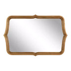 Espejo de pared decorativo festoneado de 23"x35", forma original, para montar en la pared