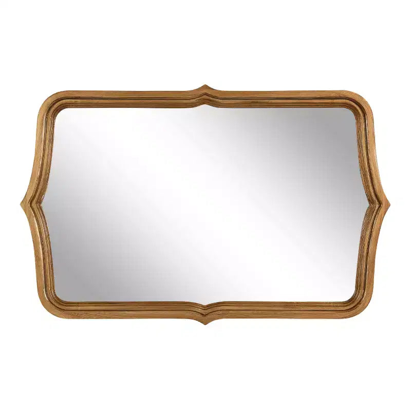 Espejo de pared decorativo festoneado de 23"x35", forma original, para montar en la pared