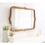 Espejo de pared decorativo festoneado de 23"x35", forma original, para montar en la pared