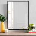 Dovelina Metal Framed Rectangle Mirror Decorative Wall Mirror - 38x24, Black